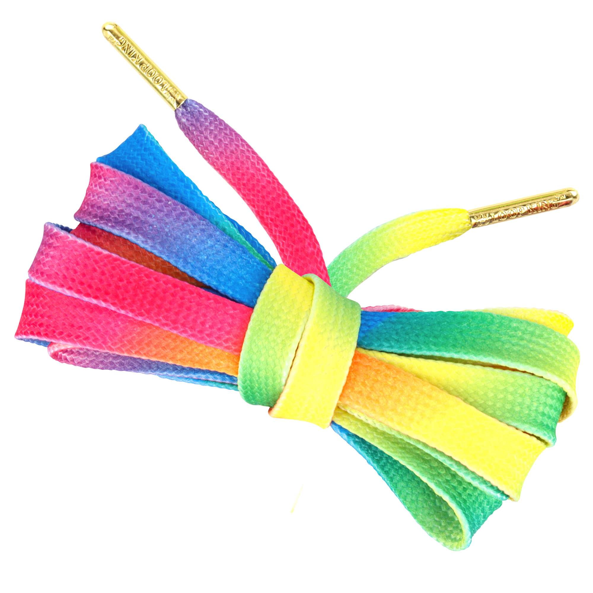 Loop King Laces Flat Cotton Shoelaces with Metal Aglet Tips for Men