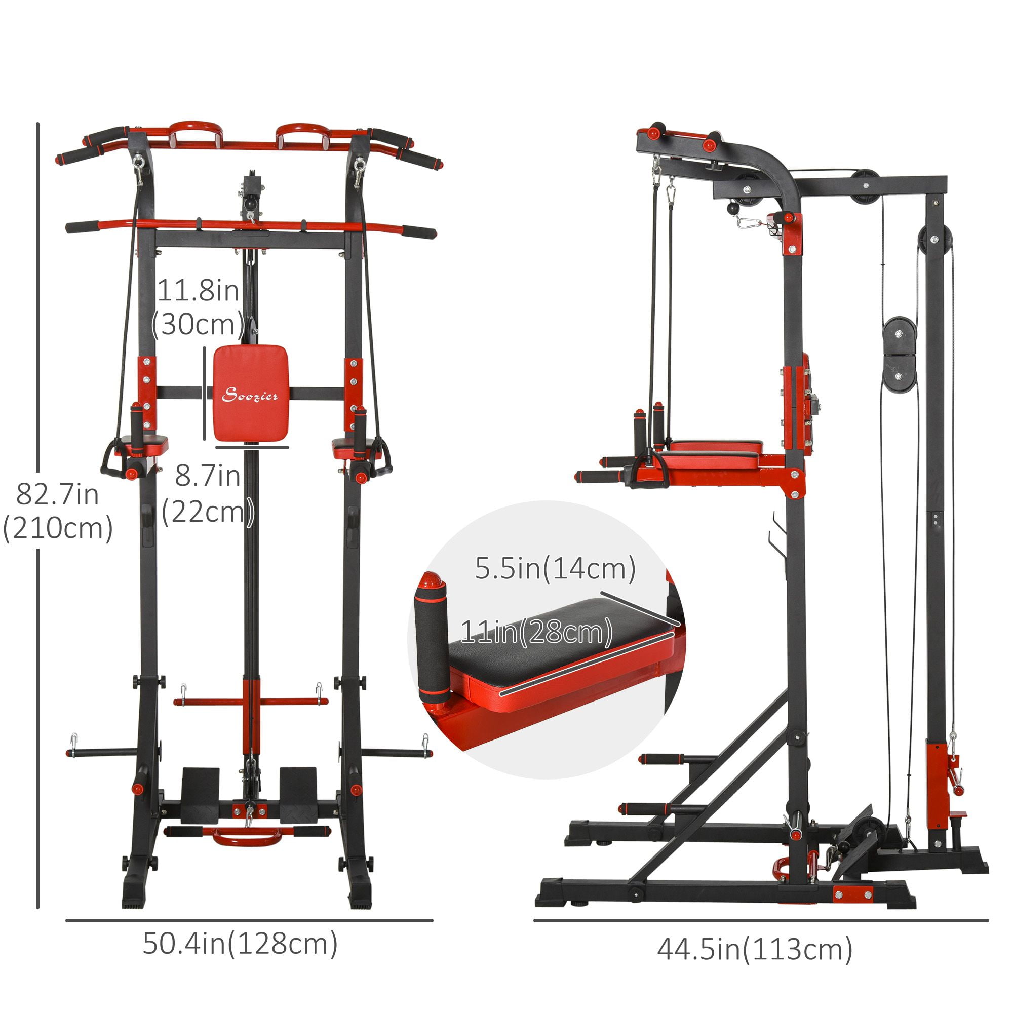 Ankle Weights Soozier Pull Up Dip Station, Foldable Power Rack