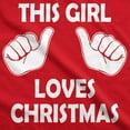 thumbnail image 2 of Womens This Girl Loves Christmas T Shirt Funny Holiday Shirt for Women Womens Graphic Tees, 2 of 7