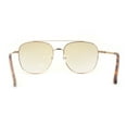 thumbnail image 3 of Double Bridge Rectangular Officer Color Gradient Metal Sunglasses Gold Beige, 3 of 4
