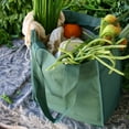 thumbnail image 3 of Simple Ecology Deluxe Organic Cotton Canvas Reusable Grocery Shopping Tote Bag with Bottle Sleeves - Green 3 Pack, 3 of 6