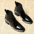 thumbnail image 5 of Wowcloth Patent Leather Boots for Women – Easy Slip-On Design with British-Inspired Style for Casual Outings, 5 of 9