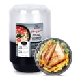 thumbnail image 1 of Berry Hip 24 Contenedores Reutilizables para Alimentos 16 oz Diseño Tipo Bowl Hondo con Tapa Transparente, 1 of 8