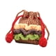 thumbnail image 2 of Bolso de hombro de crochet hecho a mano con forma de hamburguesa Pequeño, 2 of 9