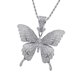 thumbnail image 1 of Collar de Cadena de estilo Hip Sunnimix con Colgante de mariposa y piedra de circón Plata 60 cm, 1 of 8