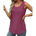 thumbnail image 6 of Womens Workout Clothes Kelon Tank Tops for Women Crew Neck Fashion Boho Clothes Dressy Casual Trendy Clothes, S, 6 of 7