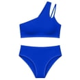 thumbnail image 5 of Kiijoy Girls One Shoulder Bikinis Beach Swimsuit Bathing Suit with Chest Pad, Sizes 7-16, 5 of 5