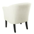 thumbnail image 4 of HomePop Fauteuil d'Appoint Transitionnel en Bois et Tissu, Blanc, 4 of 9