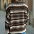 thumbnail image 5 of Sweaters for Women Long Sleeve Round Neck Contrast Color Knitted Sweater Fall Winter Pullover Top, 5 of 6