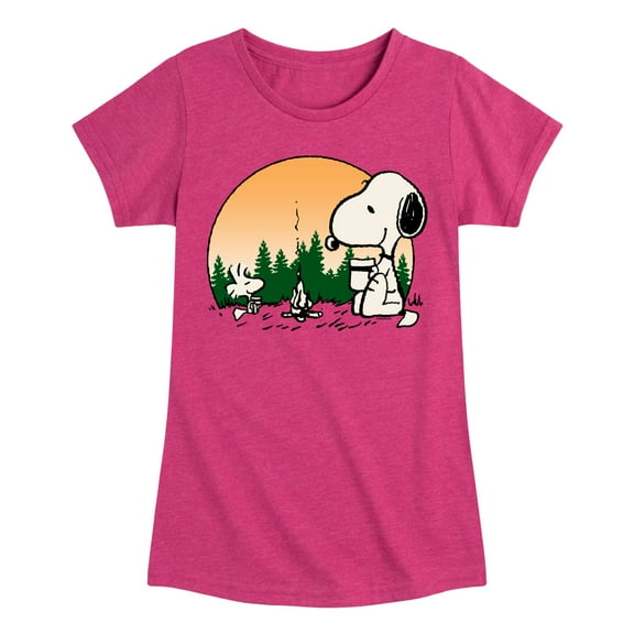 Peanuts - Campfire Mugs - Toddler And Youth Girls Short Sleeve Graphic T-Shirt