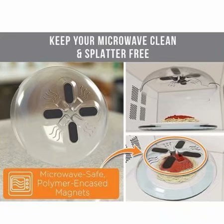 Hover Cover Microwave Food Splatter Guard Anti-Sputtering Plate Bowl Vent Hole 