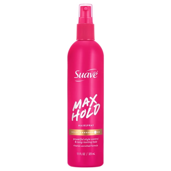 Suave Max Hold Non-Aerosol Scented Hairspray, Strong Hold, All Hair Types, 11 FL OZ