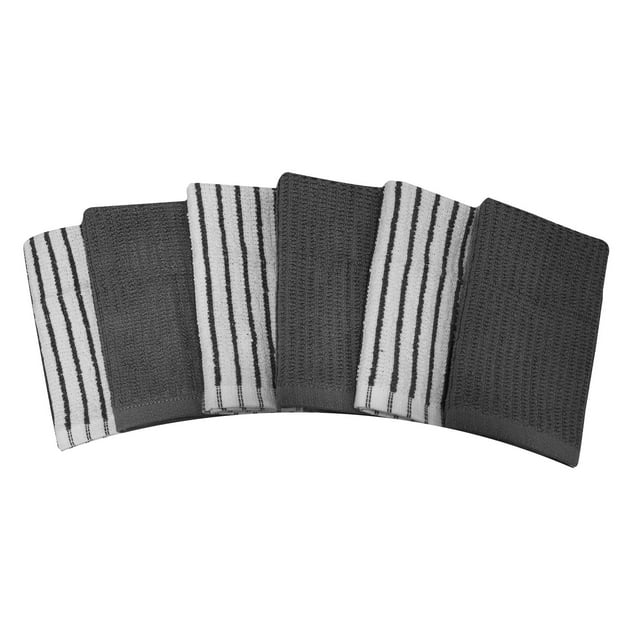 Lot de 6 torchons à vaisselle Hometrends Bar Mop, gris