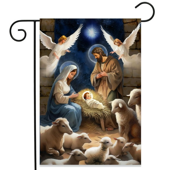 Briarwood Lane Christ Is Born Garden Flag