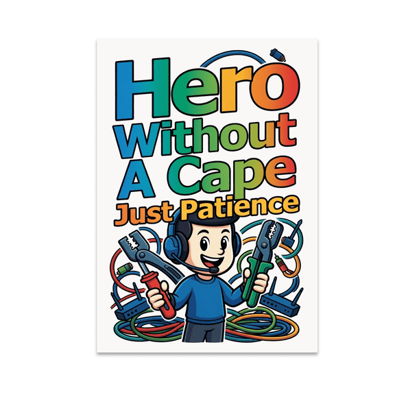 Energetic Tech Wall Art - Tech Support Hero - 13x19 Poster Print