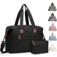 thumbnail image 1 of Bolsa de viaje Pritent, impermeable, de fin de semana, color negro, tamaño mediano, 1 of 7