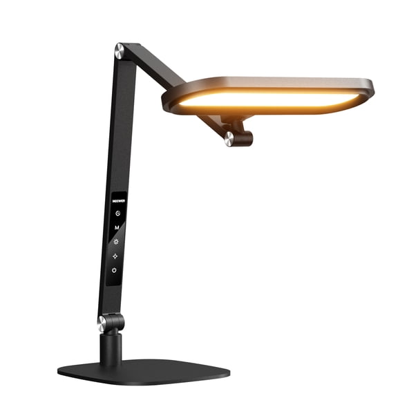 Neewer Basics FR16 16W LED Desk Lamp - Dimmable, 5 Color Modes, CRI95, Foldable, Memory Timer, Eye-Caring