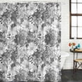 thumbnail image 2 of Spring Floral Shower Curtain, Waterproof Shower Curtains for Bathroom, Retro Country Flowers Leaves Botanical Gray Washable Fabric Bathtub Curtain Set Bath Decor with 12 Hooks 48"x72", 2 of 8