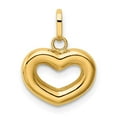 thumbnail image 6 of 14K Yellow Gold Polished Cut-Out Puffed Heart Charm Pendant, 6 of 7