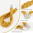thumbnail image 2 of 2 Pack Strong Magnetic Curtain Tiebacks Upgrade Nordic Simple Style Drape Tie Backs Double Color Weave Rope Knot Decorative Curtain Holdbacks for Home & Office Window Drapery, 2 of 7