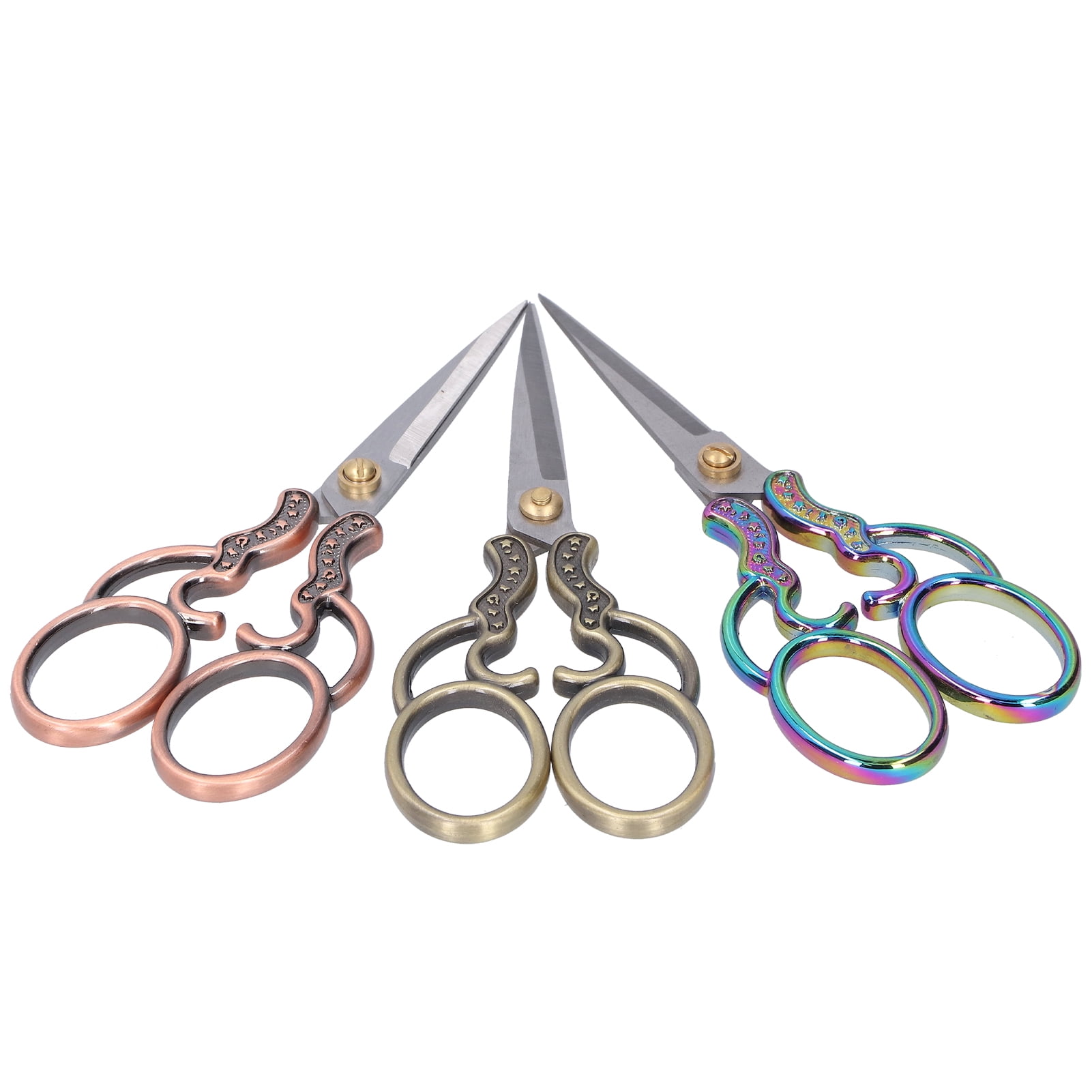 3Pcs Retro Scissors DIY Stainless Steel Zinc Alloy Sewing Supplies