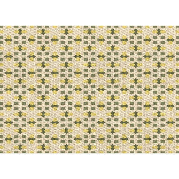 Ahgly Company Indoor Rectangle Patterned Khaki Gold Area Rugs, 8' x 12'