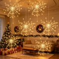 thumbnail image 6 of Qocolcyl 6 PCS Solar Hanging Firework 450 LED Lights, IP65 Waterproof Outdoor Pendant Lights with Remote, for Christmas Patio Wedding Party Yard, Xmas Holiday Decor and Home Decorations, 6 of 7