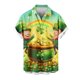 thumbnail image 2 of Blusa y camisa de manga corta con cuello vuelto para hombre, blusa informal de moda con cuello vuelto, blusa estampada de manga corta con botones, blusa de poliéster para hombre, 2 of 4