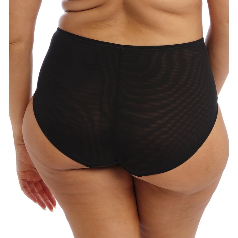 Elomi Bazaruto Mid Rise Swim Brief - Crochet Overlay Bikini Bottom, Full Coverage