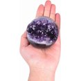 thumbnail image 2 of AMOYSTONE Amethyst Geode Ball 2.4-2.8" | Purple Healing Sphere for Chakra Therapy, Spiritual Awakening, 2 of 7