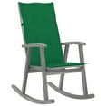 thumbnail image 1 of vidaXL Rocking Chair with Cushions Grey Solid Acacia Wood, 1 of 5