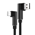 thumbnail image 3 of Conector USB de ángulo recto tipo C de doble codo para línea de datos de 8 pines Cable de carga rápida trenzado de Apple Cable de carga de tesoro Línea corta, 3 of 5