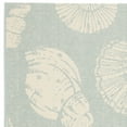 thumbnail image 2 of SAFAVIEH Courtyard Harold Seashells Indoor/Outdoor Area Rug, 6'7" x 6'7" Square, Aqua/Beige, 2 of 4