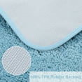 thumbnail image 5 of PiccoCasa Luxury Soft Plush Shaggy Thick Microfiber Bath Mat Floor Mat Non-slip Rubber Back Blue 20" x 31", 5 of 7