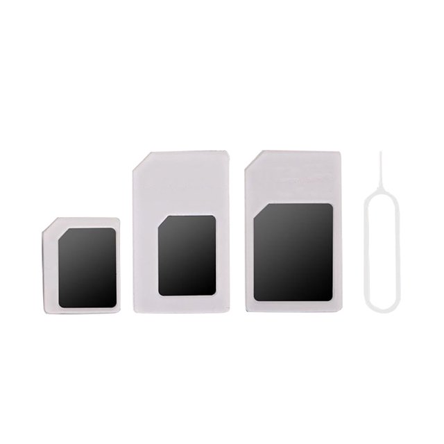 Opolski 4Pcs Universal Mobile Phone SIM to Micro/Standard Card Adapter Converter