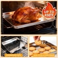 thumbnail image 5 of Baking Sheet Set of 4, Stainless Steel Cookie Sheets for Baking, 0.8mm Heavy Duty Nonstick Baking Pans, 9/10/12/16 Inch Baking Trays for Oven, Non Toxic & Mirror Finish & Easy Clean, 5 of 7