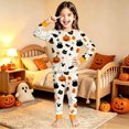thumbnail image 2 of Miaoju Halloween Two Piece Pajamas Pumpkin Ghost And Bat Print Long Sleeve Top And Pants Ultra Soft Cozy Sleepwear Loungewear Holiday Gift Party, 2 of 6