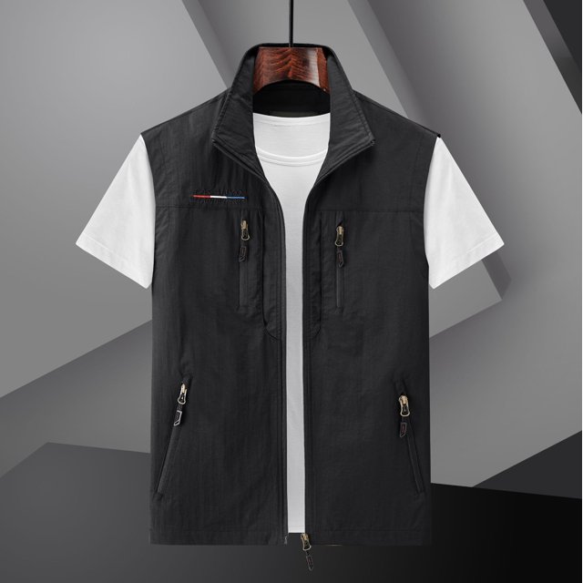 Chaleco de secado rápido para exteriores, ropa de trabajo fina con múltiples bolsillos para primavera, verano y otoño, chaleco de talla grande