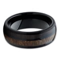 thumbnail image 2 of 8mm Deer Antler Tungsten Carbide Wedding Band Cherry Wood Two Tone Ring Comfort Fit, 2 of 3