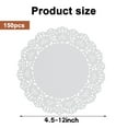 thumbnail image 2 of MODANU 150 Pieces White Lace Paper Doilies, 10.5inch Lace Doilies Paper Round Paper Doilies Lace Paper Doilies for Buffet Cake Fried Food Party Wedding Tableware Decoration, 2 of 7