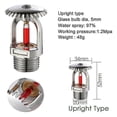 thumbnail image 3 of 5Pcs Fire Sprinkler-Head 155, Upright Sprinklers-Head Water Spray-Up 68 Quick Response 1/2Inch NPT, 3 of 5