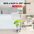 thumbnail image 7 of YRLLENSDAN Adjustable Bar Stools Set of 2, Kitchen Bar Stools Swivel Bar Stools with Back Bar Stools for Kitchen Counter, White, 7 of 7
