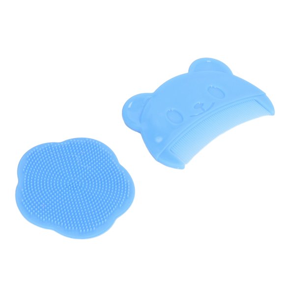 Cepillo de baño para bebé, 2 piezas, cepillo para el cuero cabelludo del bebé, cepillo de baño para el cuero cabelludo para recién nacidos, peine de silicona para el cuero cabelludo del bebé, solución innovadora
