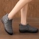 thumbnail image 5 of Botas de nieve para mujer Zapatos de invierno Botines de piel de felpa cálidos Zapatos planos sin co Abanopi Gris/40, 5 of 7