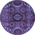 thumbnail image 1 of Ahgly Company Indoor Round Southwestern Blue Country Area Rugs, 5' Round, 1 of 4