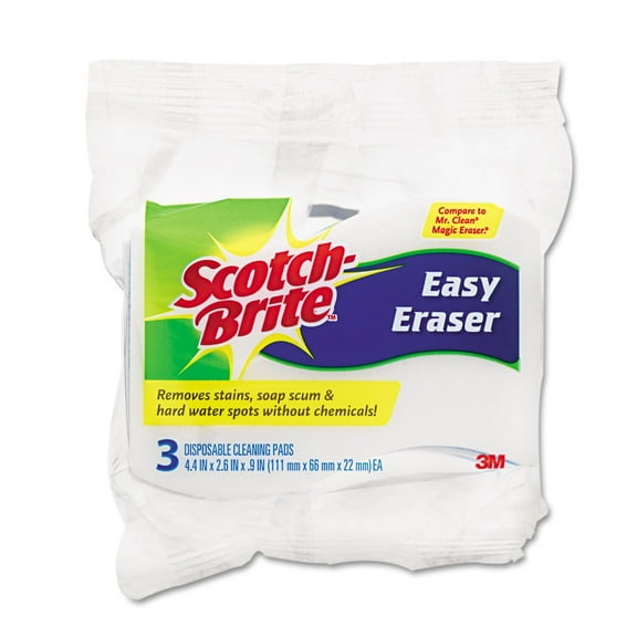 Scotch-Brite Easy Erasing Pad Cleaning Pad - Multipurpose - 3 Pack, Blue