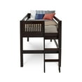 thumbnail image 3 of Camaflexi Twin Size Low Loft Bed - Mission Headboard - Lateral Ladder - Cappuccino Finish, 3 of 3