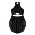 thumbnail image 4 of Sinleey Girls Shiny Lyrical Ballet Dress Backless Jazz Latin Cha-Cha Rumba Samba Dance Costume Black 6, 4 of 9