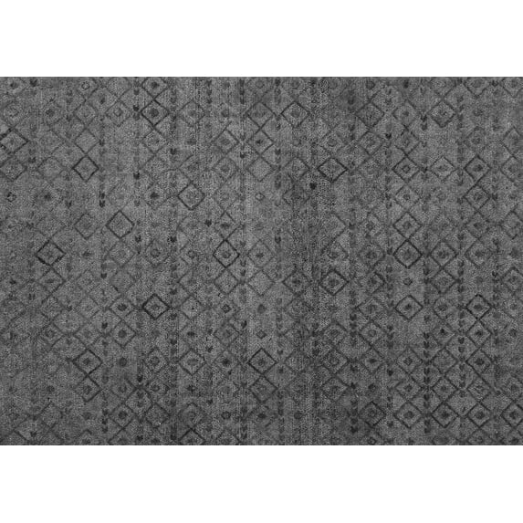 Ahgly Company Indoor Rectangle Abstract Gray Modern Area Rugs, 7' x 10'