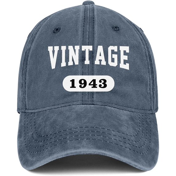 80th Birthday Gifts for Men Women Hats 1943 Vintage 80 Year Old Embroidered Baseball Cap